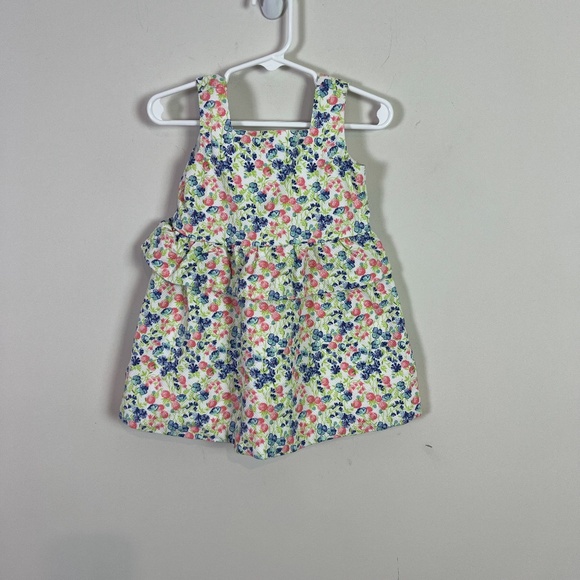 Janie and Jack Baby Girls Floral Square Neck Sleeveless Dress Easter Spring